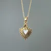 Other Fashion Heart Necklace For Women MOP Mother Pearl Shell Pendant Neck Gift Jewelry L24313