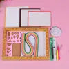 Conjunto de material para quilling de papel, faça você mesmo, cartões artesanais, conjunto de quilling de papel colorido, ferramentas de desenho, material package342i