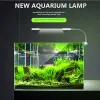 Beleuchtung EU-Stecker Fishbowl Clip Lampe Led Aquarium Stroh Licht Beleuchtung 2/4 Reihen Blau und Weiß Leuchtstofflampe 3/612/24H Segment Timer