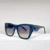 Lunettes de soleil 2024 Top qualité Design de luxe à la main cadre épais acétate hommes femmes mode extérieur UV400 lunettes de soleil à la mode