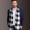 Bufandas SORRYNAM 2021 Europa Moda Mantón Hombres Invierno Cálido Tartán Bufanda Negocio Sjaal Plaid Algodón Wraps Bufanda Foulard1311c