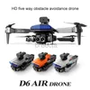 Drones TOSR D6 Mini Drone 4k Professionele HD Camera Luchtfotografie Opvouwbare Quadcopter Obstakel vermijden Borstelloze RC Geschenken ldd240313