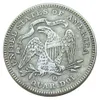 Monete americane 1891 P O S Seduto Liberty Quater Dollar Argento placcato Copia artigianale Moneta Ornamenti in ottone Accessori per la decorazione della casa 310y