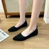 Casual Shoes Women Flat Elegant Bow Tie Pointy Light Mouth Solid Color Adornment Basic With Zapatos De Mujer