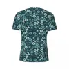 Męskie koszule dżinsowe kwiecistą T-shirt męski retro kwiaty streetwearki sportowe T-shirty Wygodne plażowe tee mody graficzne plus size