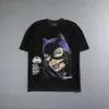 DARCSPOR 배트맨 인쇄 티셔츠 늑대 헤드 아메리칸 남자 여자 스포츠 캐주얼 느슨하고 통기성 트렌드