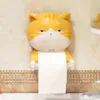 Toilet Paper Holders Cat Shape Toilet Paper Holder Dispenser Tissue Storage Stand Rack Decoration 240313