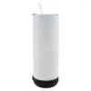 Vattenflaskor sublimering 16oz 4 i 1 vattentät trådlös Bluetooth -högtalare tumbler mager rakt rostfritt stål vakuumisolerade koppar