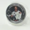 10 st uppdraget Apollo 11 mynt Neil Nichael Buzz Astronaut Hero Silver Plated 40 MM Lunar Probe Project Moon Decoration Coin3053