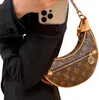 Shoulder Bags Cross Body designer Purse Cosmetic half-moon baguette underarm Handbag crossbody Metal Chain Collection Luxury designer Loop bag Size 25*20*20