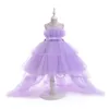 Meisje Jurken MQATZ Zomerjurk 1 Jaar Rode Puffy Kids Tutu Doop Prinses Trailing Vestido Peuter Kinderen Doop Babykleertjes