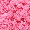 Rosas de espuma 300 peças 3 5cm cabeças de flores de espuma artificial diy 20cm molde de urso de pelúcia pe rosa acessórios decoração presente dos namorados 255c