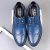 Sapatos oxford masculinos feitos à mão, couro de bezerro genuíno, vestido brogue, clássico, negócios, formal, 240229