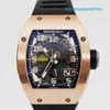 Montre RM montre de luxe montre suisse série Rm029 Rm029 montre en or Rose 18 carats pour hommes cadran creux machines automatiques