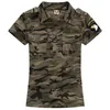 T-shirts Femmes Été Armée Vert Coton T-shirts Femme Manches Courtes Uniforme Militaire Chemise De Camouflage Casual Tee Tops Plus Taille 4XL