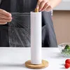 Toilet Paper Holders Kitchen Wooden Roll Paper Towel Holder Bathroom Tissue Vertical Stand Disposable Paper Pot Kitchen Toilet Storage Accessories 240313