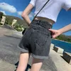 Shorts Pour Femme Shorts Femmes Noir Gris Short En Jean Pour Femmes D'été Taille Haute Lâche Ropa jerL24313