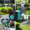 Pumpar Ultraquiet Submersible Water Fountain Pump med röret 60/50/35/25/15/10/6/3W Fish Tank Pond Aquarium Water Pump Filter Tank Pump