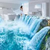 Home Decoratie 3D Waterfall woonkamer vloer Muur Muurschildering Waterdichte vloer Muurschildering Zelfklevend 3D278D