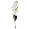 装飾的な花12ヘッド50cm人工蝶蘭の蘭のお祝いパーティー用品結婚式のブライダルブーケは偽のラン