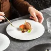 Borden Keramisch Bord Licht Luxe Steak Advanced Sense Creatieve Schaal Delicaat Rond Serviesgoed