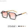 Retro Double Bridge Womens Sunglasses Fashion Leopard Sun Glasses Strendy Street Wear Mens Shades UV400 Eyewear LDD240313