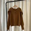 Korte Vesten Kraagvorm Effen Herfst Winter Plue Size Kleding Dames Trui Vintage Rits Warme Dikke Sueters De Mujer 240227