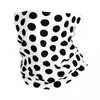 Bandanas Art Geometric Black and White Polka Dot Neck Gaiter Women Men UV Protection Winterana Scarf för vandring