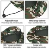 Berets Atmungsaktive Mesh Eimer Hut Outdoor Camouflage Sonnenschutz Wanderkappe Breite Krempe Visier Angeln Hüte Für Unisex