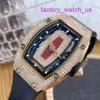 ساعة مثيرة RM Watch Hot Watch RM07-01 نساء RM0701 Red Lip Sky Star Red Gold Diamond Business Casual