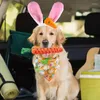 Hundhalsarörar Costume Bandana Outfit Easter Pannband Bekväma kaniner Cosplay Toy för Pitbulls Puppy