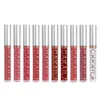 10pcsset Matte Liquid Lip Gloss Lotnik Długo trwałe nietoperzowe makijaż kubka Not Fade Lip Glaze Difts Maquiagem Beauty Health 240312