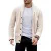 Pulls pour hommes Hommes Cardigan Pull Automne Hiver Tricot Manteau Casual Streetwear Solide Couleur Armée Vert 2024