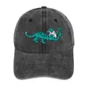 Berets Tiger Blue Asia Retro Cowboy Hat Black Beach Bag For Man Women's