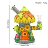 7.4in,Glass Bongs With Cute Mushrooms House,Glass Water Pipe With Sunflower & Frog,Borosilicate Glass Hookah,Hand Painted,Polymer Clay Cute Cartoon Glass Smoking Item