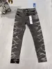 Jeans viola firmati jeans neri per uomo strappati skinny lusso jeans viola pantaloni donna retrò denim grigio streetwear pantaloni slim fit pantaloni donna trendy die Jeans