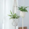 Korgar 5pack Green Plant Hanging Basket Hanger Woven Macromay Flower Holder Hangers Boho Cotton Rope For Home Garden Courtyard