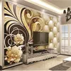 Personnalisé au détail 3D fleur papier peint exquis et luxueux floral salon chambre cuisine décoration peinture murale fonds d'écran302Z