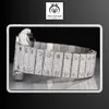 India Origin Luxury Unisex rostfritt stål Analog Iced ut VVS Clarity Moissanite Diamonds Studded Hip Hop Wrist Watch for Men
