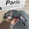نظارة شمسية Y2K ريترو إطار بيضاوي نظارات النساء الفهدات