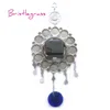 BRISTLEGRASS Turc Nazar Bleu Mauvais Oeil Quartz Horloge Murale Suspendus Pendentifs Amulettes Porte-Bonheur Bénédiction Protections Décor À La Maison 2265d