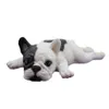 Niedlicher liegender schlafender französischer Bulldogge-Welpe, lebensechte Figur, Statue, Kinder-Geschenk, Spielzeug, C0220303j