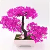 1pc Welcoming Pine Emulate Bonsai Simulation Decorative Artificial Flowers Fake Green Pot Plants Ornaments Home Decor3148