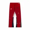 Men's Pants 2024 Mens Womens Fashion And Comfort Sweatpants Speckled Letter Print Mans Couple Loose Versatile Straight Casual Pant