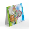 Stitch 8pcs Obrigado Cartões de pintura de diamante DIY DIY com envelopes parciais drill em manchas 5D cartão de mosaico 5D