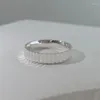 Cluster Ringe Trendy Geometrisch Verstellbarer offener Zahnradring für Frauen Silber Farbe Finger Urban Moden Schmuck Accessoires Geschenke