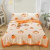 Comforters Set Kids Summer Quiltboys Girls Soft Washable Cotton Filt Deer Bear Bunny Plaid KittyFlora Print Single/Queen/King 150/180/200 YQ240313