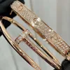 Винт браслет браслет браслет v Gold Wide Sky Star Bracelet Womens Толкое покрытие 18 -каратного розового золота.