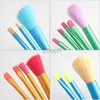 Makeup Brushes 15Pcs Makeup Brushes Set Professional Powder Eyeshadow Blending Brushes Colourful Maquiagem Rainbow Cosmetic Tools ldd240313