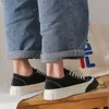 Casual Shoes Spring Lace Up Black Canvas Woman Causal Platform Sneakers Round Toe Mixed Color Student Creepers Flats Women